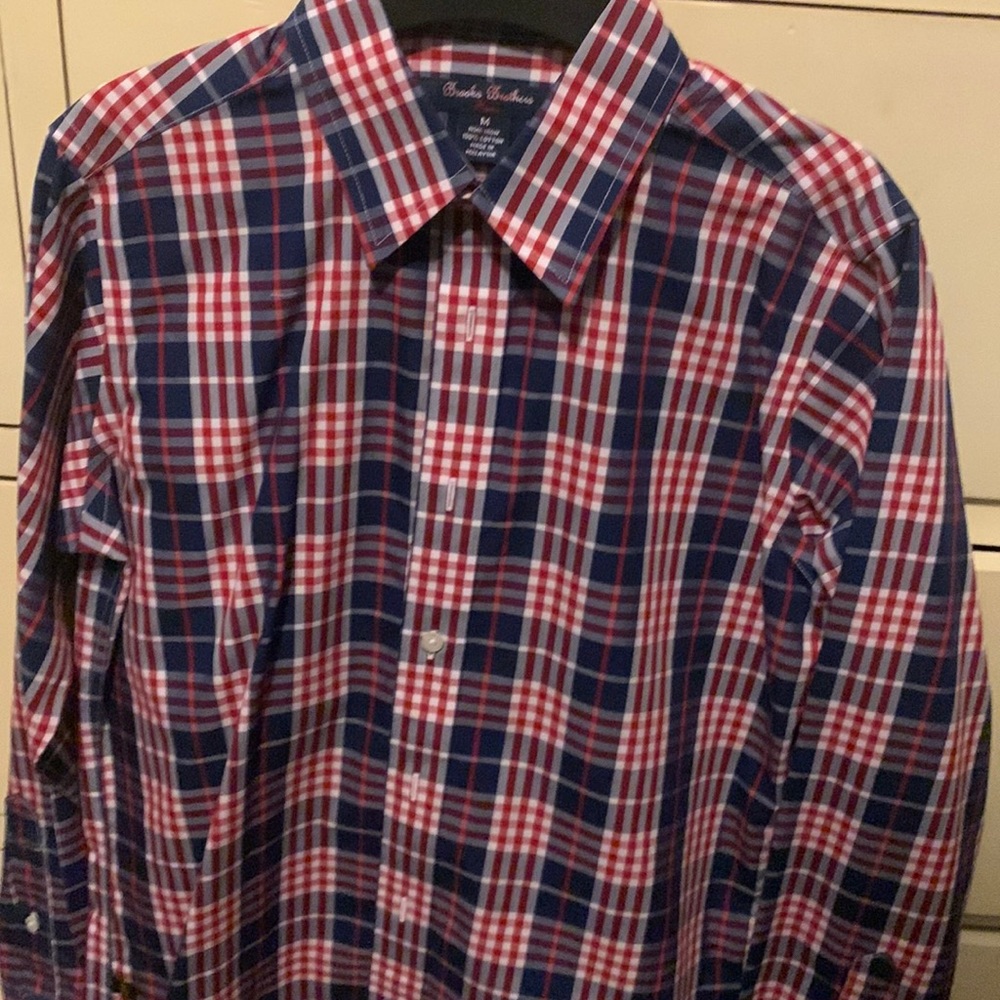 Brooks, brothers, size medium youth, long sleeve, button down.
